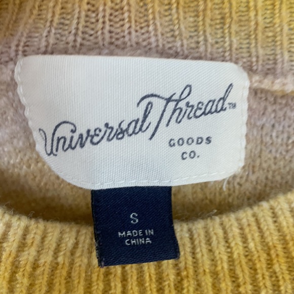 Sunset color multi layered ombré striped puff sleeve cozy short sleeve sweater! - Picture 3 of 6